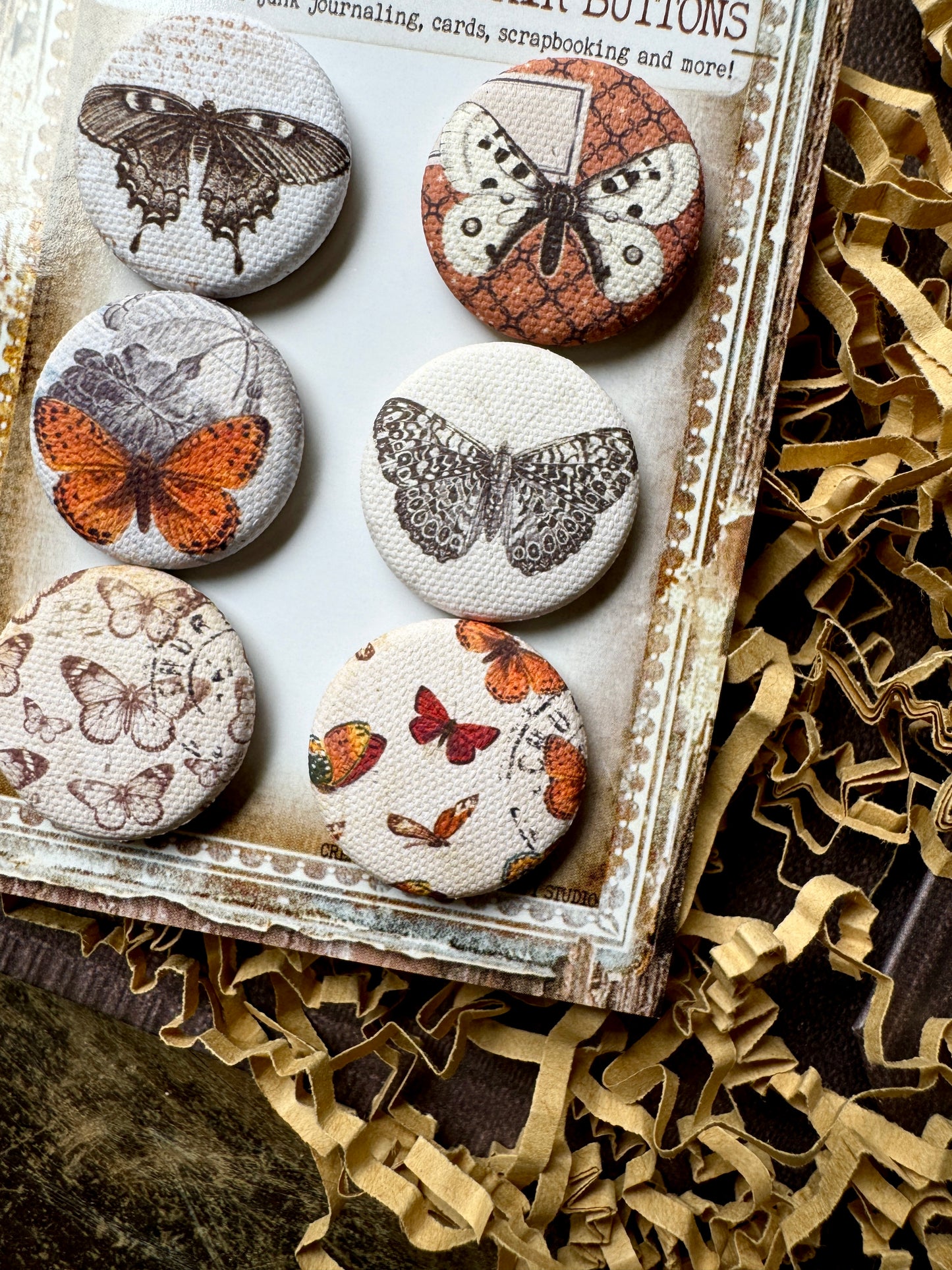 Fall Flutter Canvas Flair Buttons