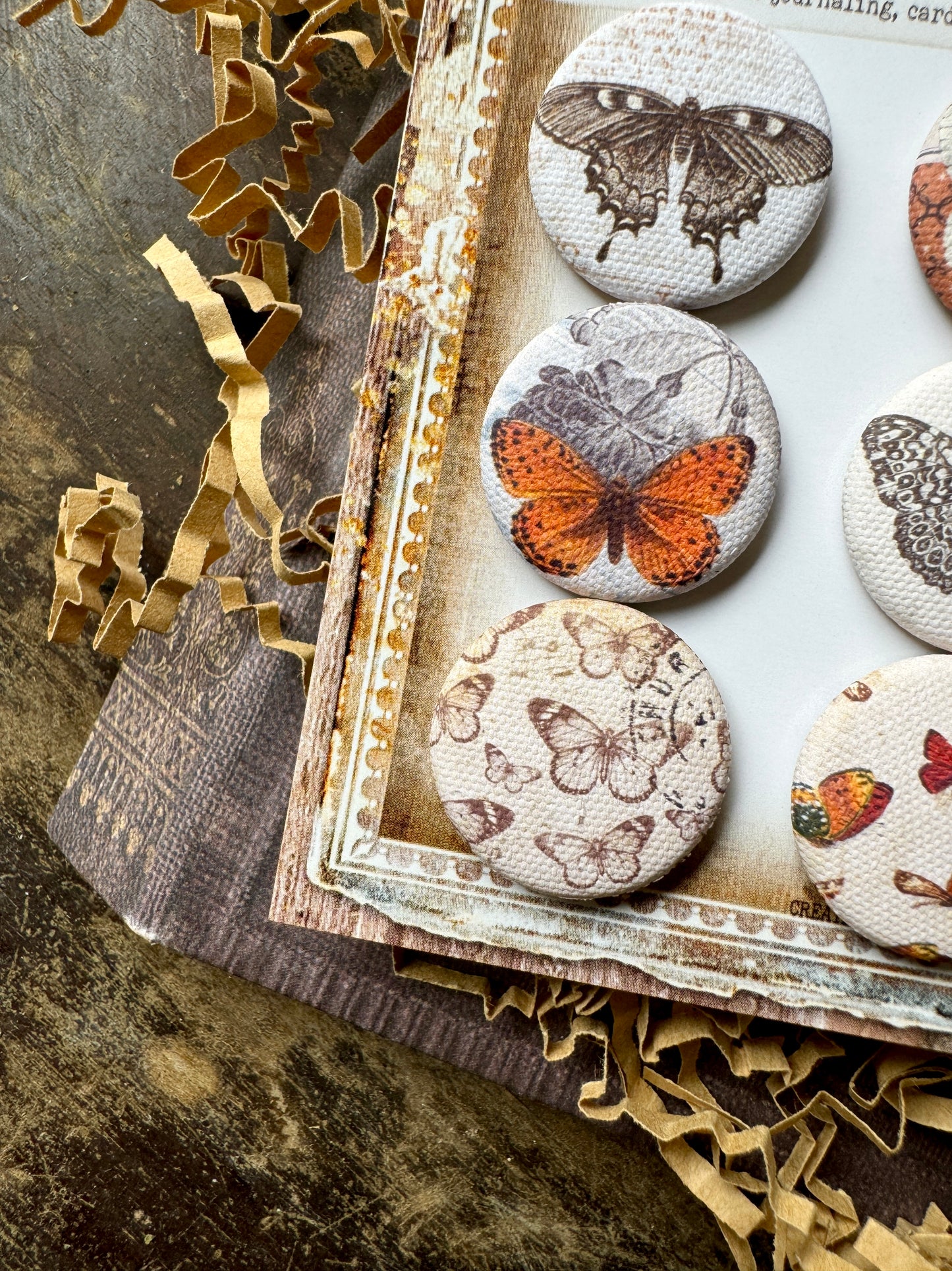 Fall Flutter Canvas Flair Buttons