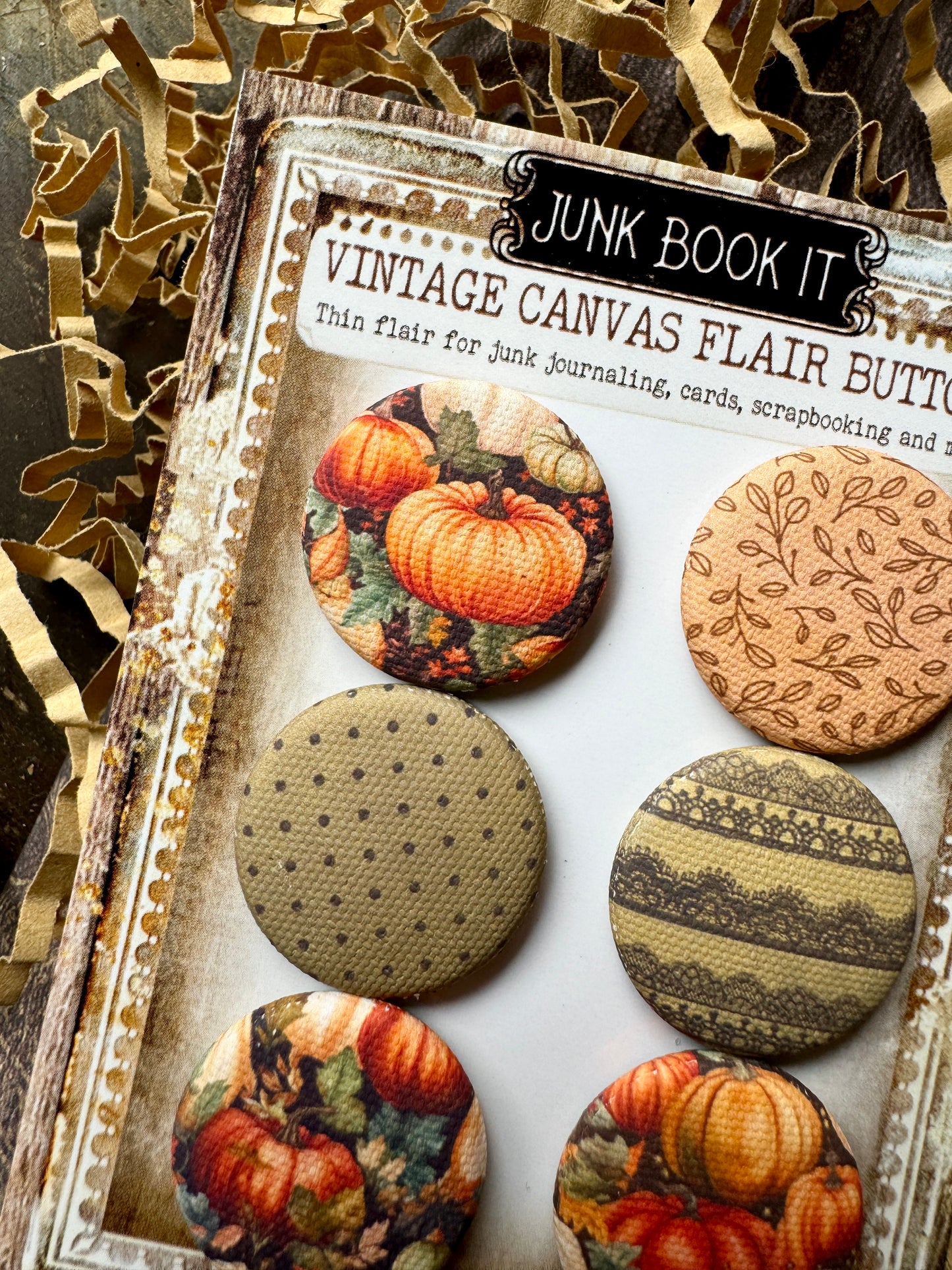 Autumn Time Canvas Flair Buttons