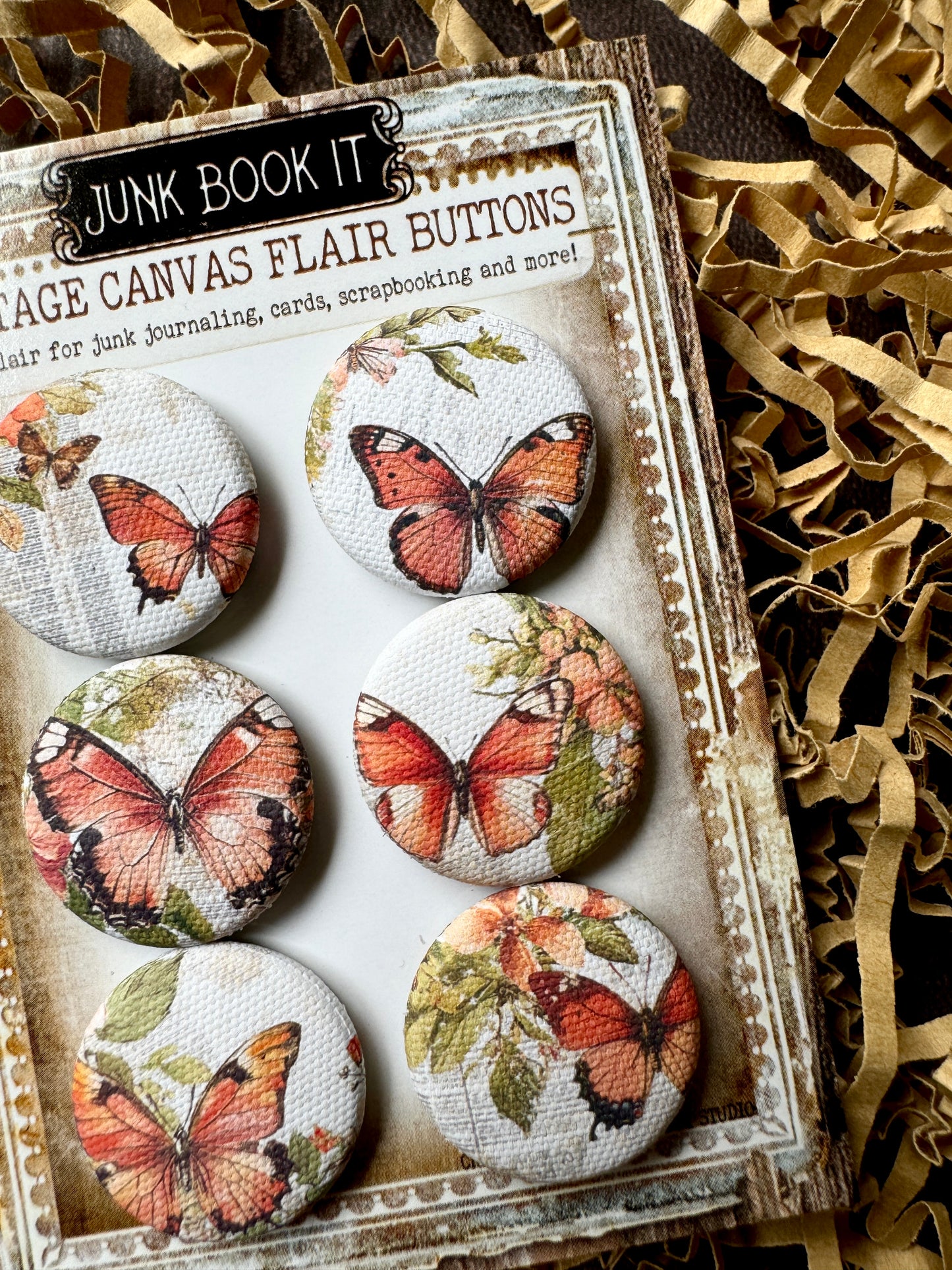 Butterfly Fall Canvas Flair Buttons