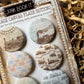 Vintage Train Station Canvas Flair Buttons