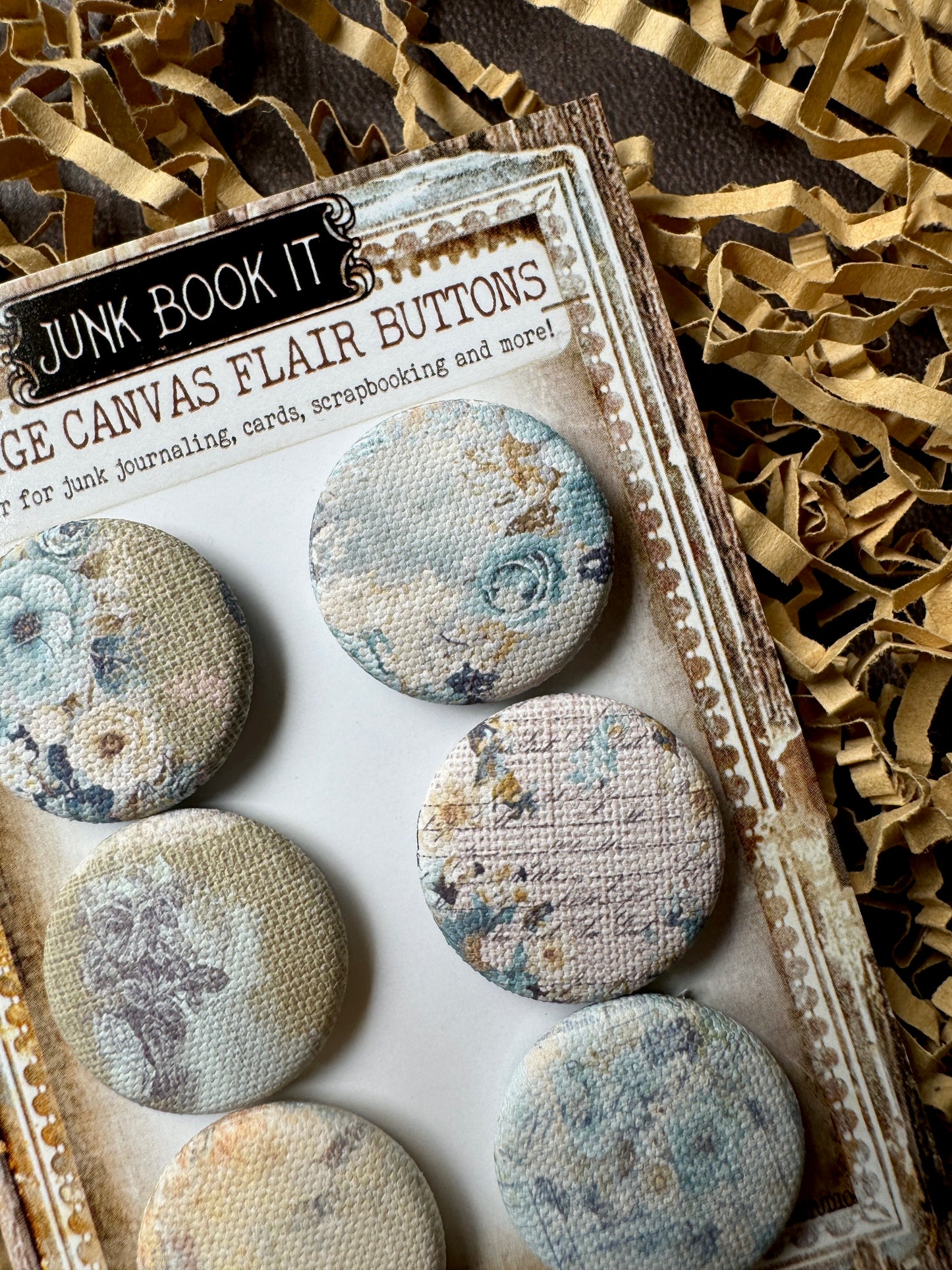 Vintage Nanas Florals Canvas Flair Buttons