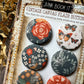 Vintage Fallish Florals Canvas Flair Buttons