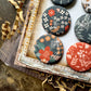 Vintage Fallish Florals Canvas Flair Buttons