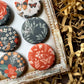 Vintage Fallish Florals Canvas Flair Buttons