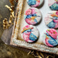 Vintage Sassy Birds Canvas Flair Buttons