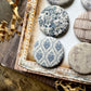 Vintage Quiet Library Canvas Flair Buttons