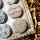 Vintage Quiet Library Canvas Flair Buttons