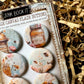 Vintage Honey Bees Canvas Flair Buttons