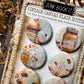 Vintage Honey Bees Canvas Flair Buttons