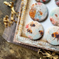 Vintage Honey Bees Canvas Flair Buttons