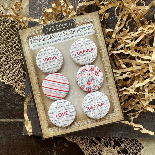 Vintage Love Together Flair Buttons