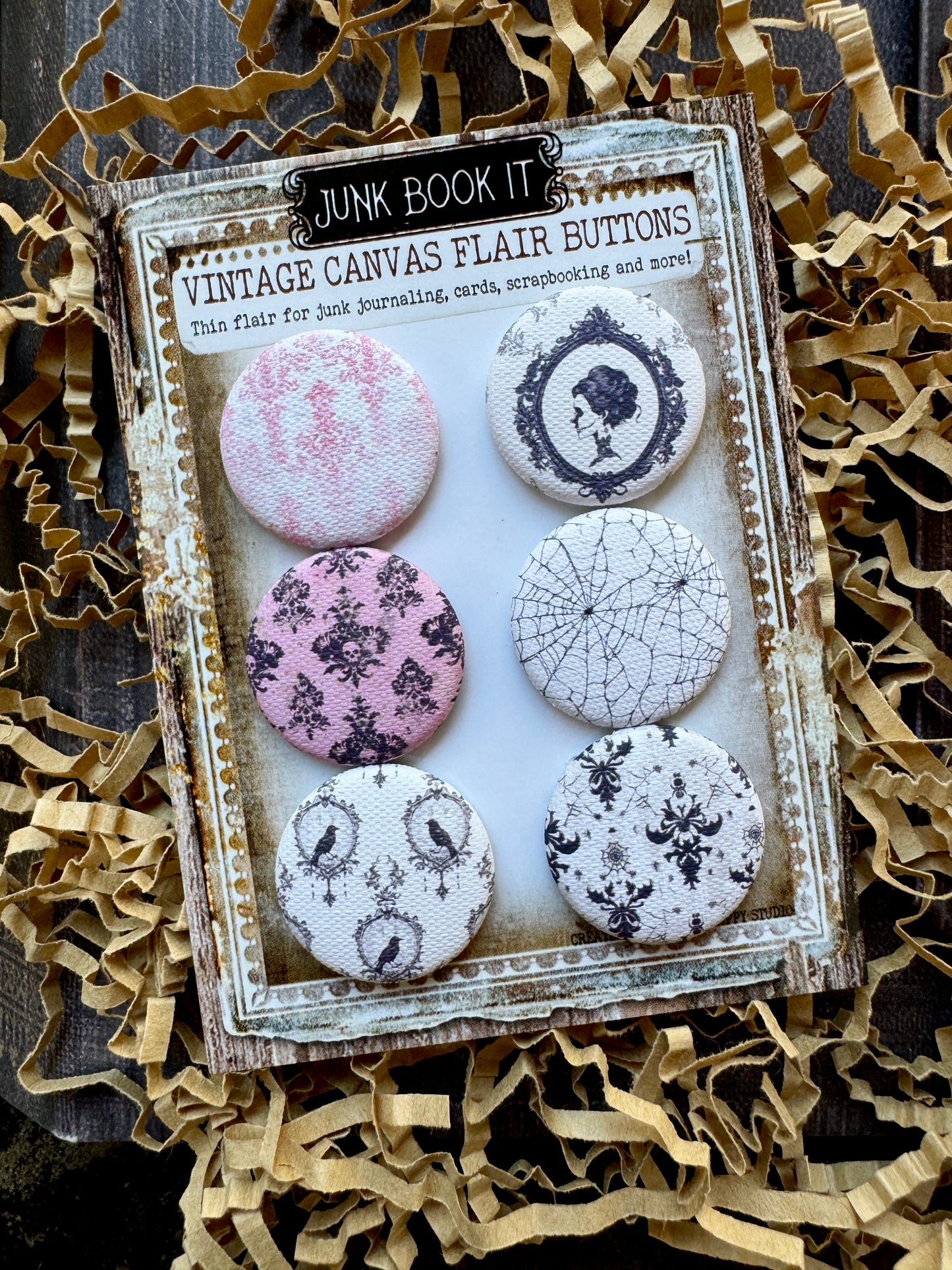 Vintage Spook Canvas Flair Buttons