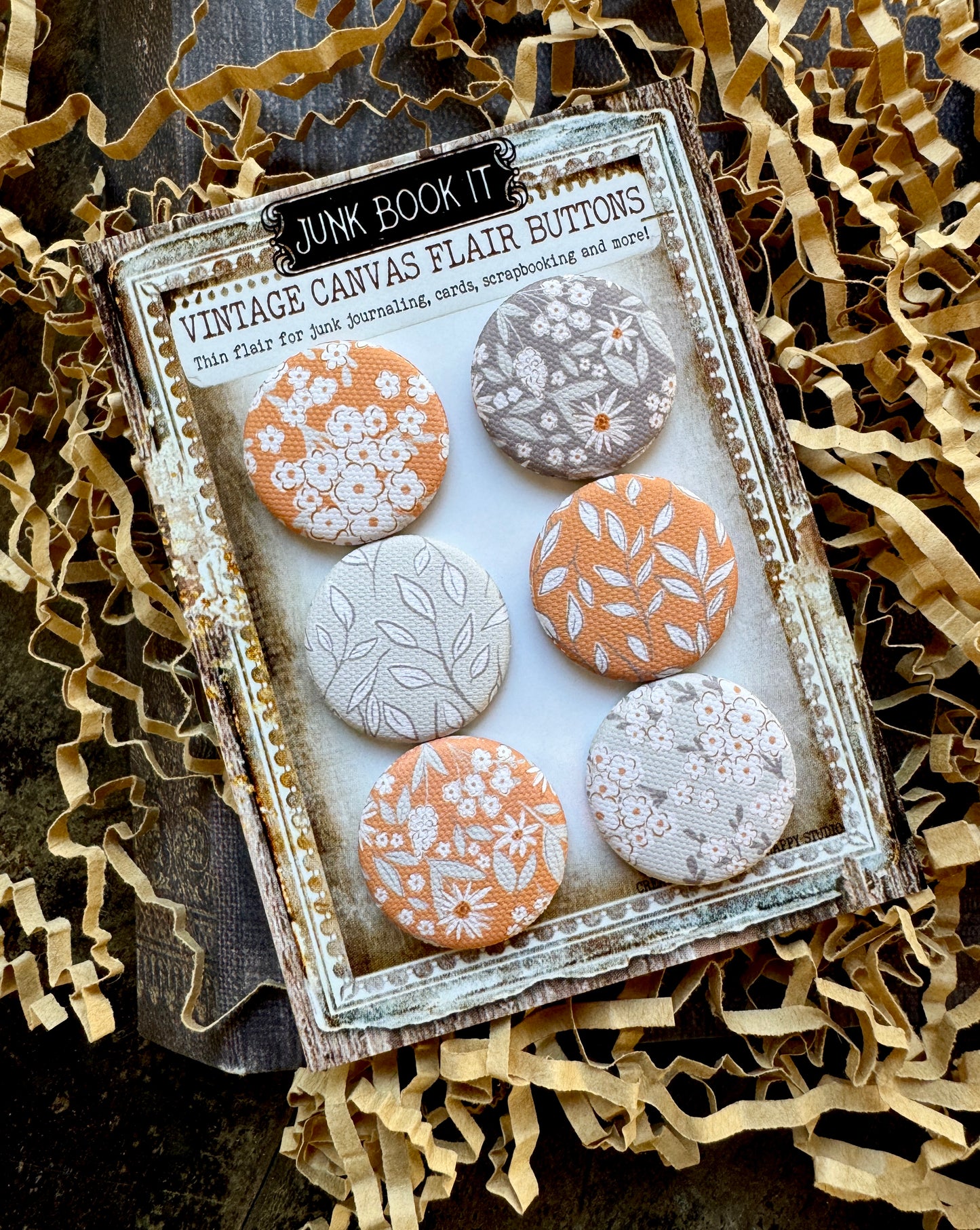 Vintage Autumn Whispers Canvas Buttons