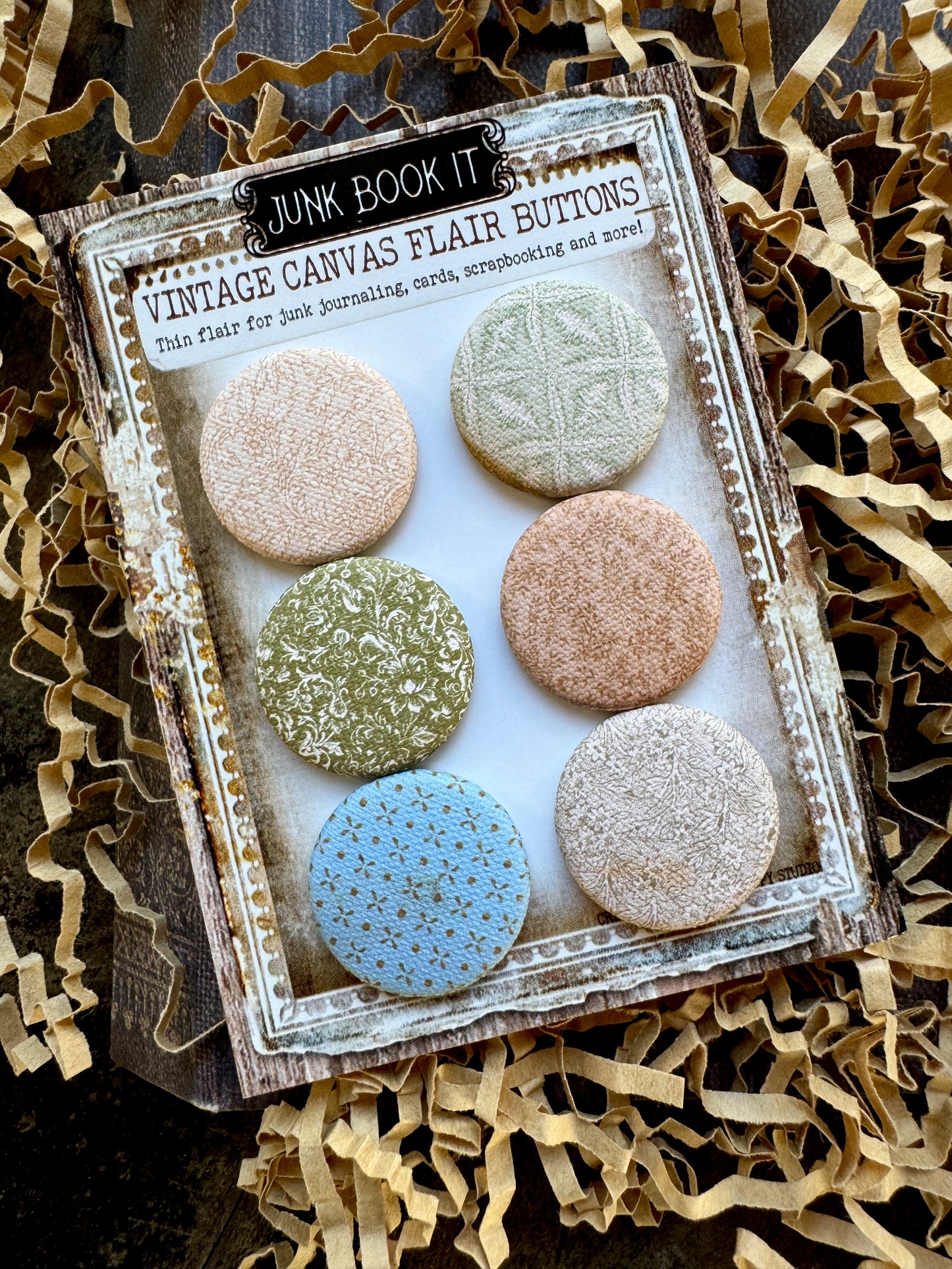 Vintage Early Fall Canvas Flair Buttons