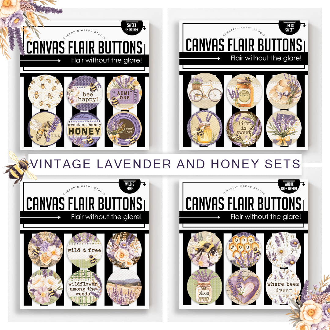 Lavender And Honey Sets Canvas Flair Buttons