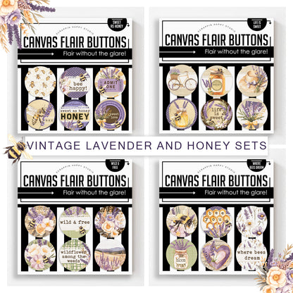 Lavender And Honey Sets Canvas Flair Buttons