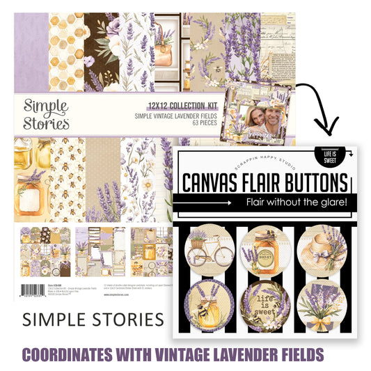 Life Is Sweet Canvas Flair Buttons