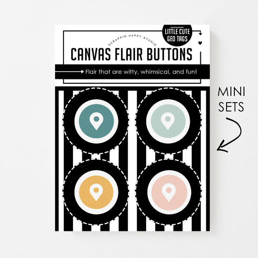 Little Cute Geo Tags Canvas Flair