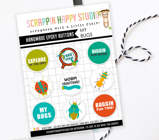 My Bugs Epoxy Flair Buttons