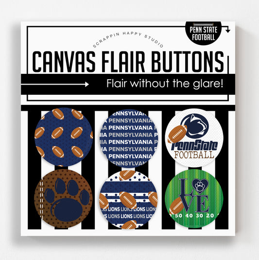 Penn State Football Canvas Flair Buttons