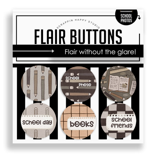 School Photos Flair Buttons