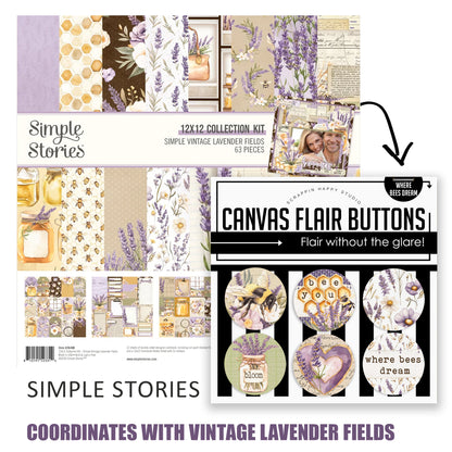 Where Bees Dream Canvas Flair Buttons