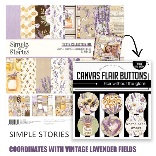 Where Bees Dream Canvas Flair Buttons
