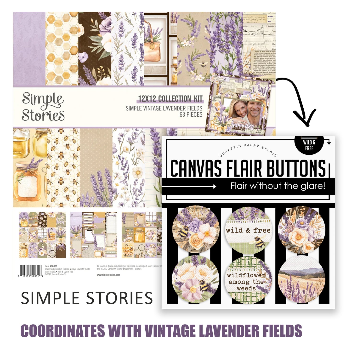 Wild And Free Canvas Flair Buttons