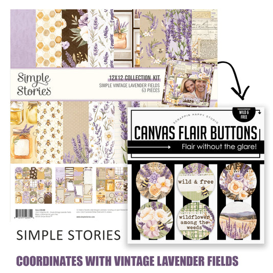 Wild And Free Canvas Flair Buttons
