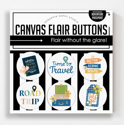 Adventure Passport Flair Buttons