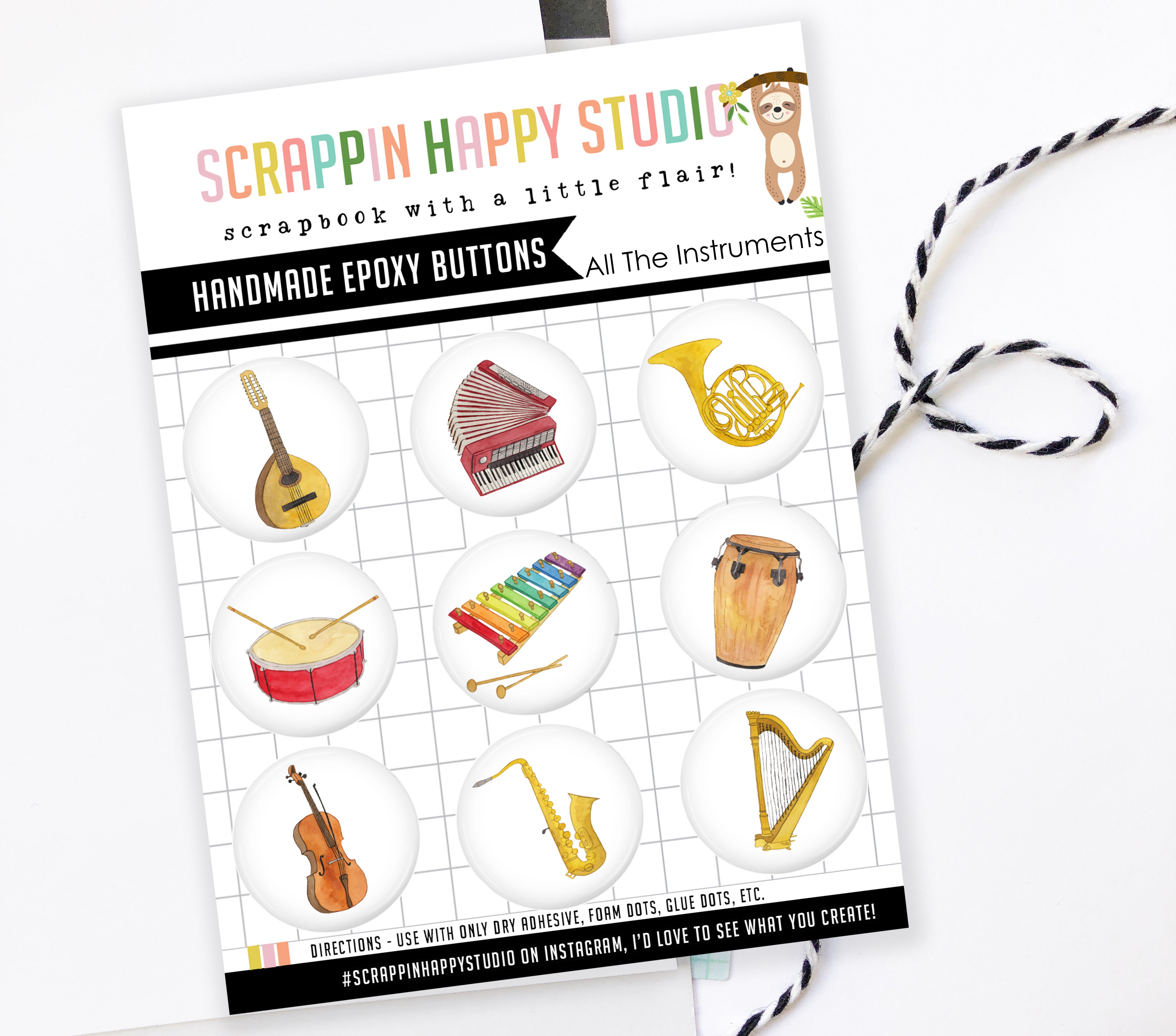 All The Instruments Epoxy Flair – ScrappinHappyStudio