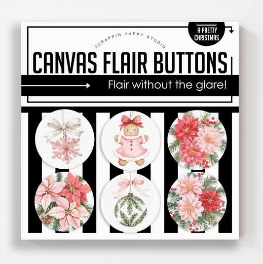 A pretty Christmas Canvas Flair Buttons