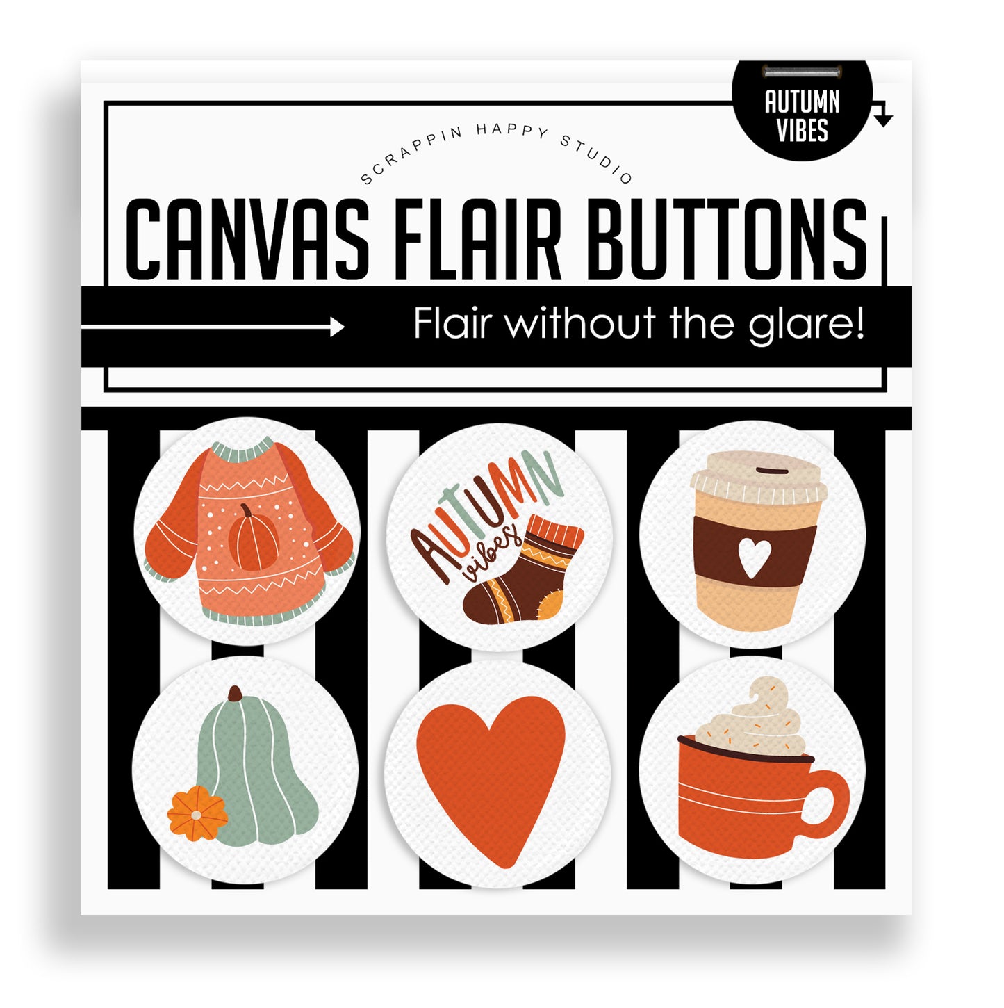 Autumn Vibes Flair Buttons