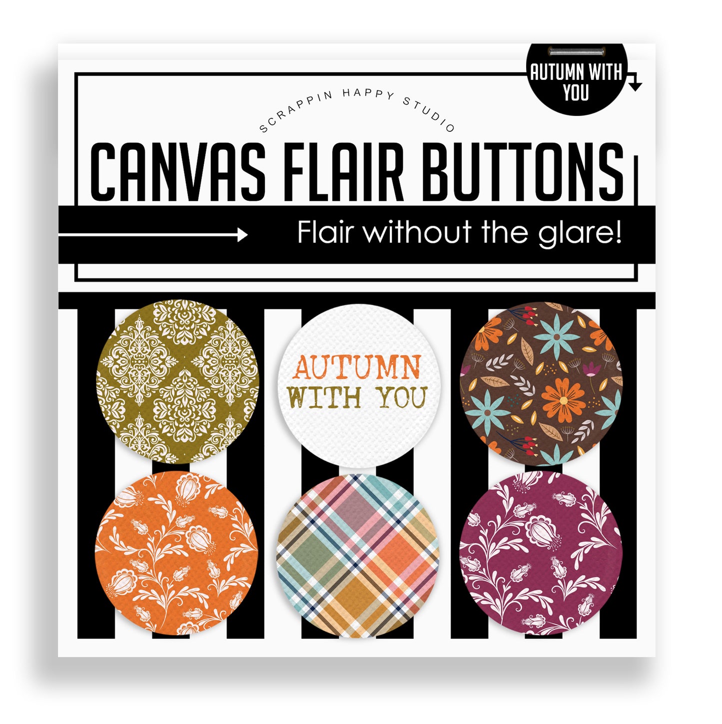 Autumn With You Flair Buttons