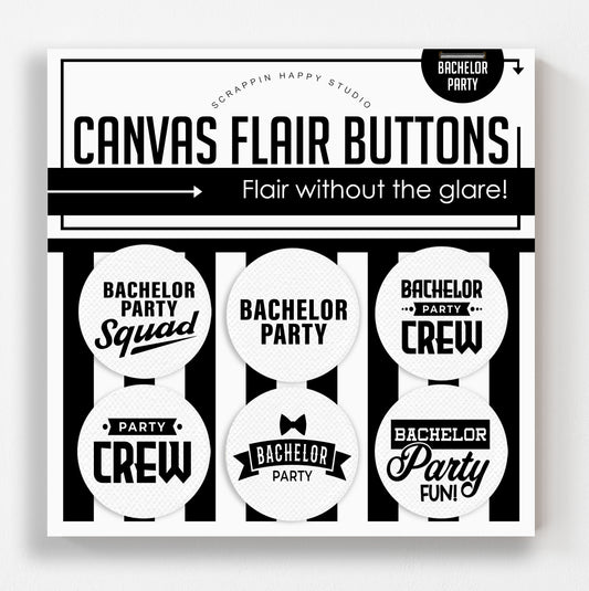 Bachelor Party Flair Buttons