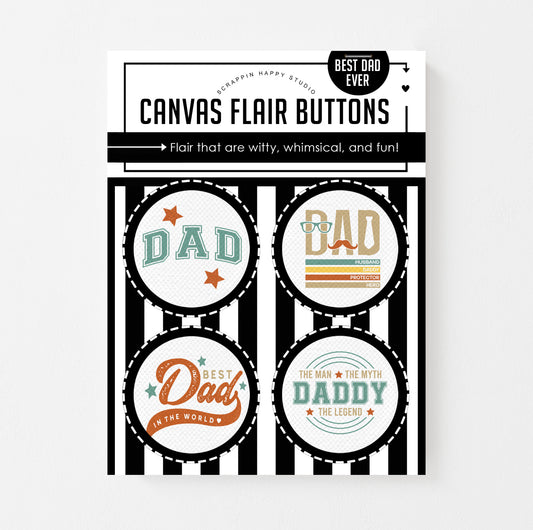 Best Dad Ever Canvas Flair