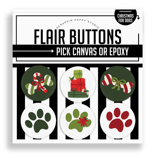 Christmas For Dogs Flair Buttons