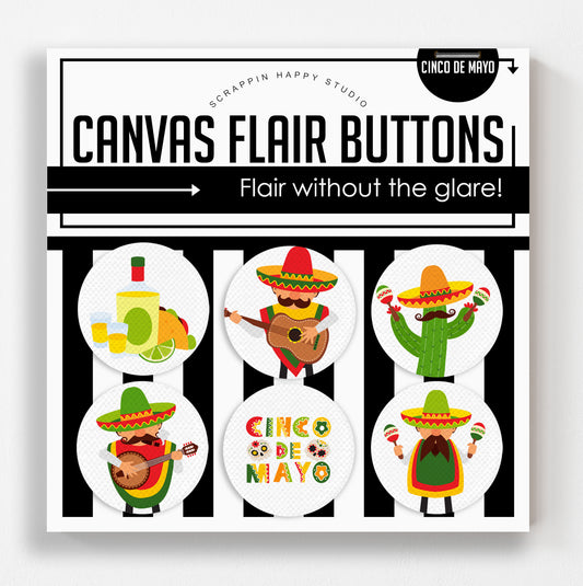 Cinco De Mayo Flair Buttons