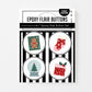 Classic Christmas Epoxy Flair Buttons