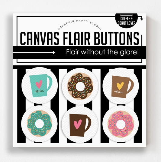 Coffee And Donut Lover Canvas Flair