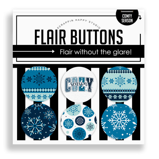 Comfy Season Canvas Flair Buttons