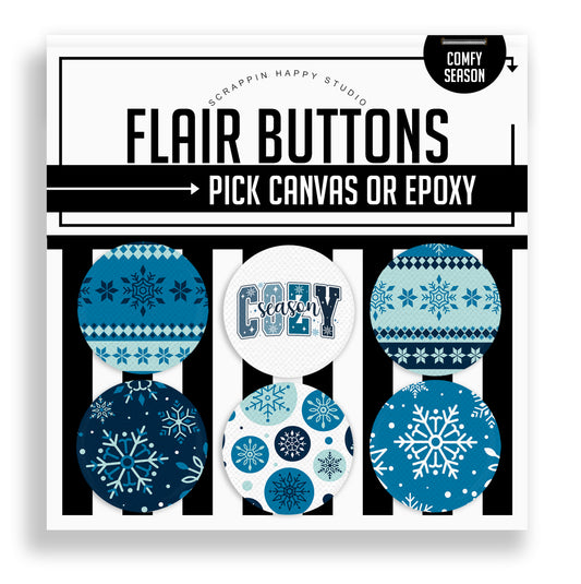 Comfy Season Flair Buttons