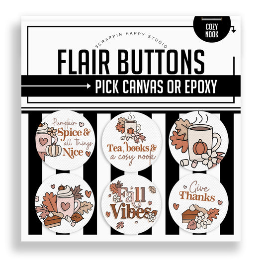 Cozy Nook Flair Buttons