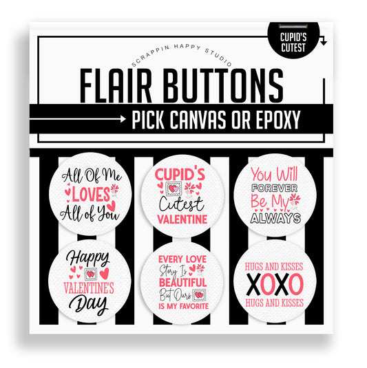 Cupid's Cutest Flair Buttons