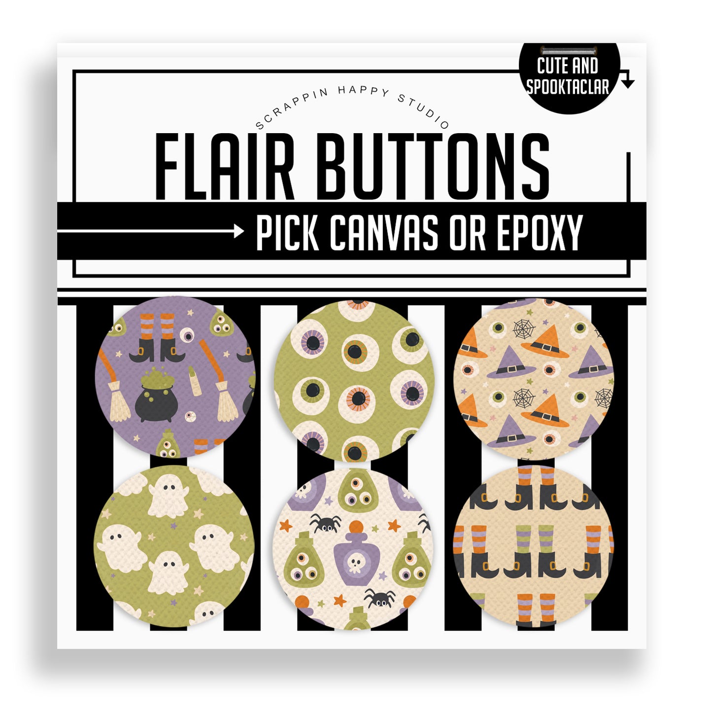 Cute And Spooktacular Flair Buttons