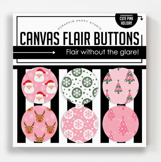 Cute Pink Holiday Canvas Flair