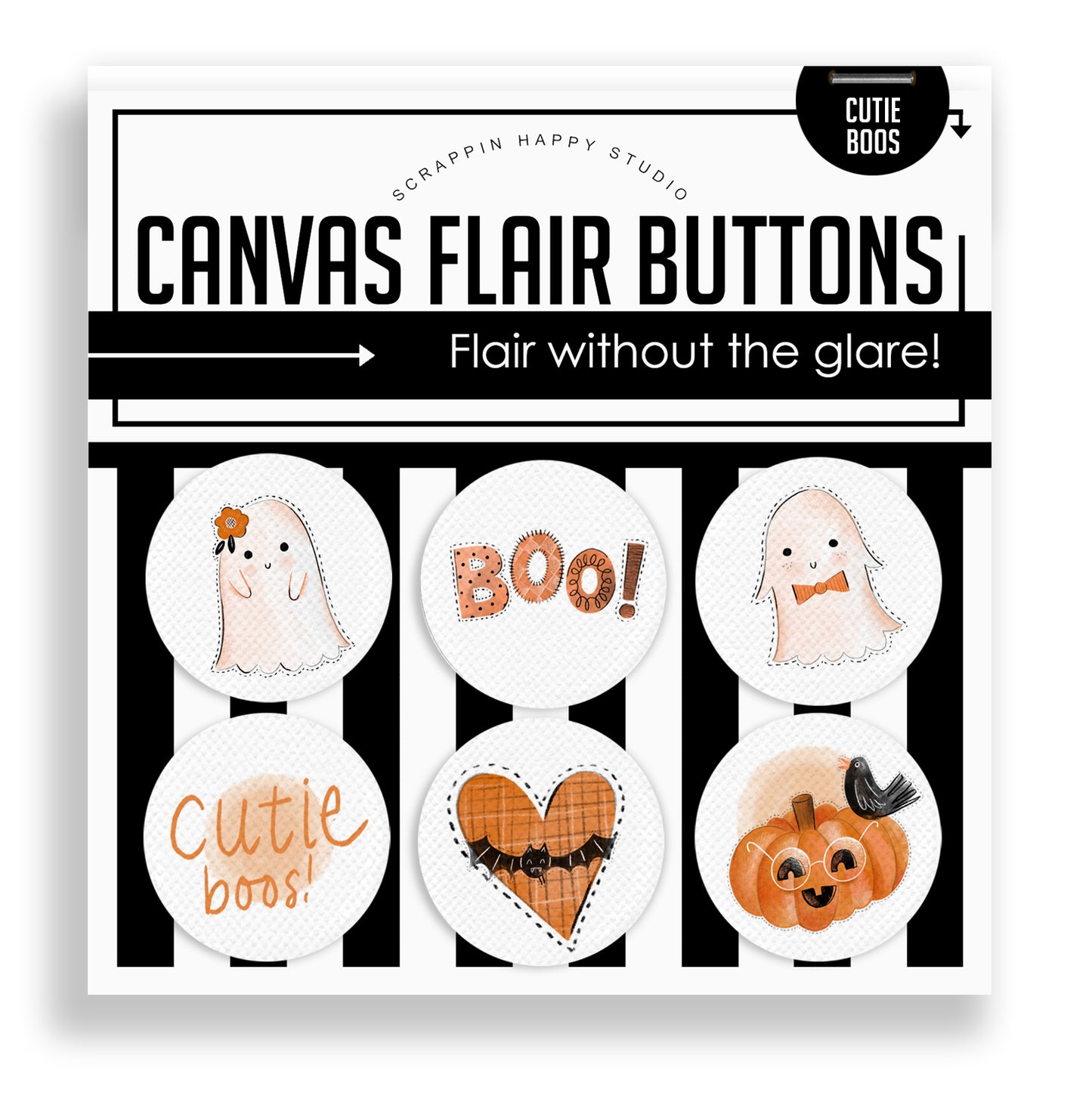 Cutie Boos Flair Buttons