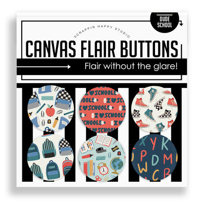 Dude School Flair Buttons