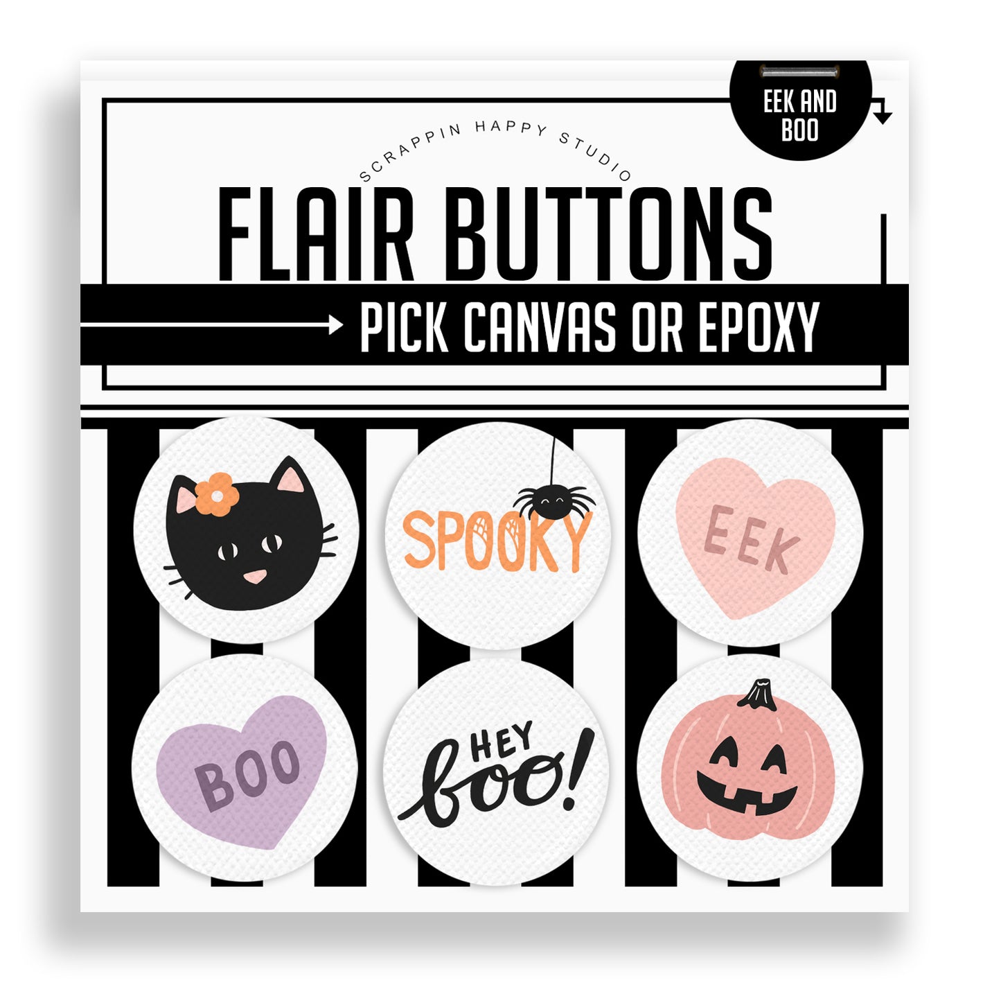 Eek And Boo Flair Buttons